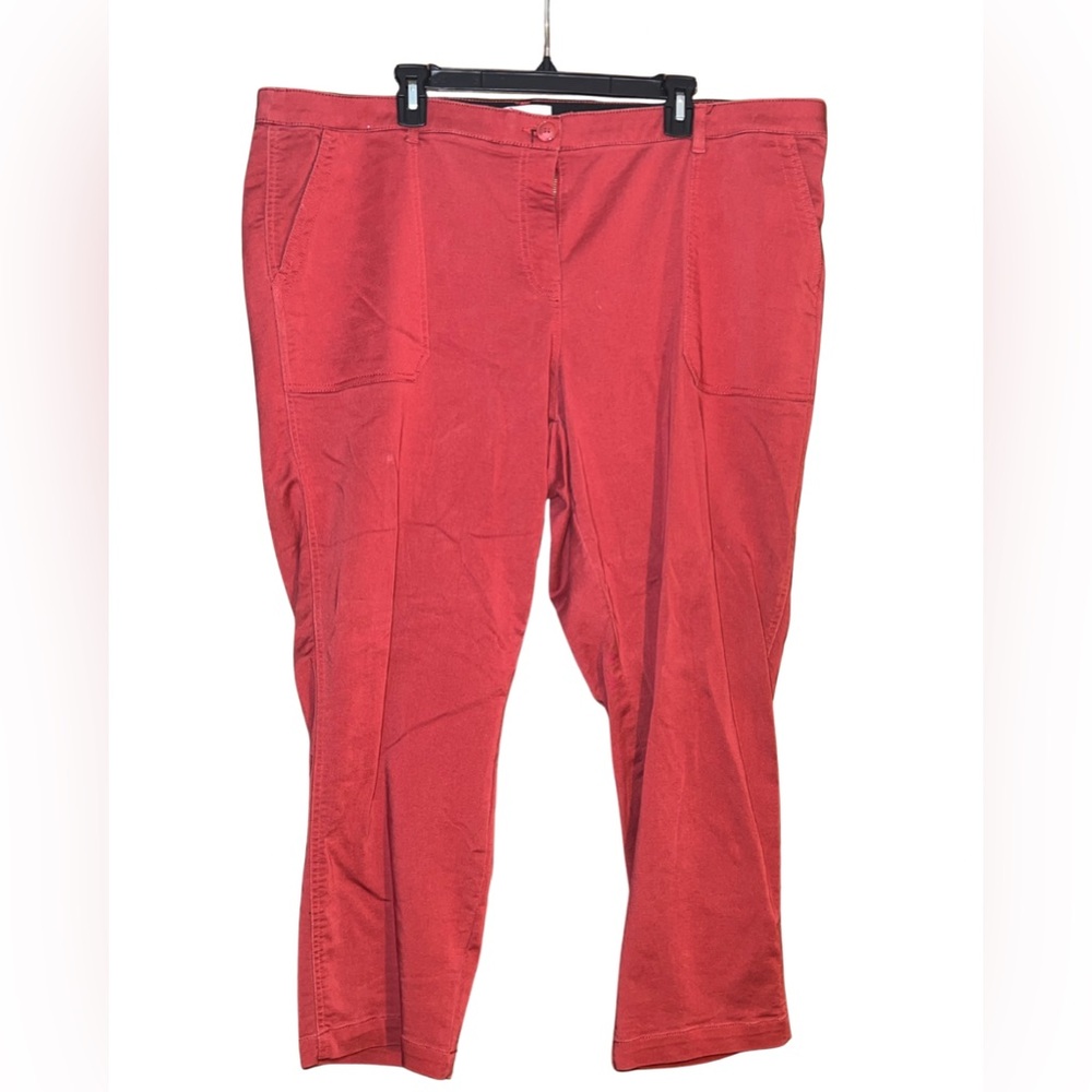 Women's Red Cropped Pants